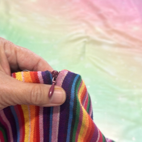 IVY CITY Co Girl’s Dress 2T Summer Rainbow Stripe Mexican Fiesta Sarape Design - Picture 3 of 5